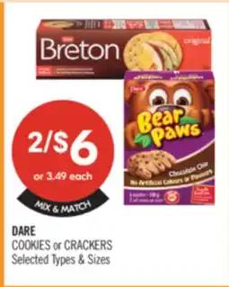 Shoppers Drug Mart DARE COOKIES or CRACKERS offer