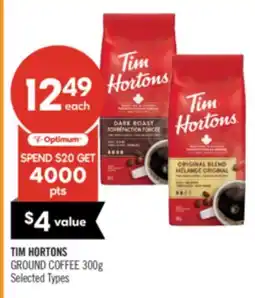 Shoppers Drug Mart TIM HORTONS GROUND COFFEE offer