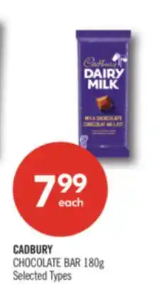 Shoppers Drug Mart CADBURY CHOCOLATE BAR offer