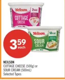 Shoppers Drug Mart NEILSON COTTAGE CHEESE (500g) or SOUR CREAM (500mL) offer