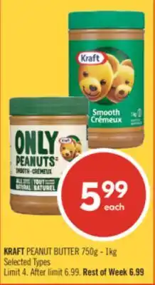 Shoppers Drug Mart KRAFT PEANUT BUTTER offer