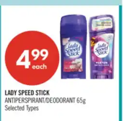 Shoppers Drug Mart LADY SPEED STICK ANTIPERSPIRANT/DEODORANT offer