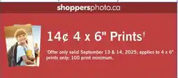 Shoppers Drug Mart 4 x 16 Prints† offer