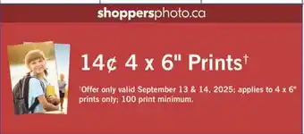 Shoppers Drug Mart 4 x 16 Prints† offer