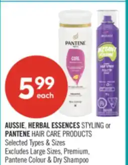 Shoppers Drug Mart AUSSIE, HERBAL ESSENCES STYLING or PANTENE HAIR CARE PRODUCTS offer