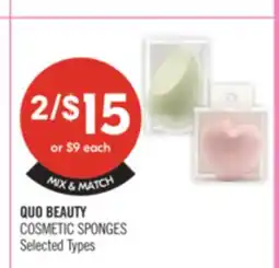 Shoppers Drug Mart QUO BEAUTY COSMETIC SPONGES offer