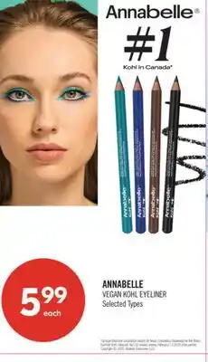 Shoppers Drug Mart ANNABELLE VEGAN KOHL EYELINER offer