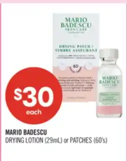 Shoppers Drug Mart MARIO BADESCU DRYING LOTION (29mL) or PATCHES (60's) offer