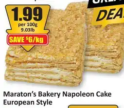 Starsky Maraton's Bakery Napoleon Cake European Style offer