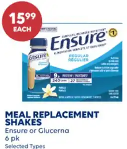 Wellwise by Shoppers Ensure or Glucerna MEAL REPLACEMENT SHAKES offer