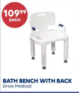 Wellwise by Shoppers Drive Medical BATH BENCH WITH BACK offer