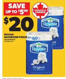 Independent City Market ROYALE BATHROOM TISSUE, 30=60 ROLLS offer