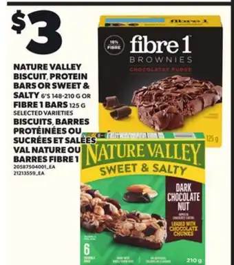 Independent City Market NATURE VALLEY BISCUIT, PROTEIN BARS OR SWEET & SALTY, 6'S 148-210 G OR FIBRE 1 BARS, 125 G offer