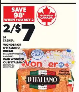 Independent City Market WONDER OR D'ITALIANO BREAD offer