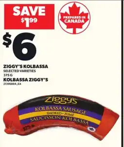 Independent City Market ZIGGY'S KOLBASSA, 375 G offer