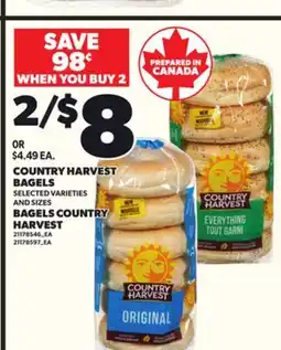 Independent City Market COUNTRY HARVEST BAGELS offer