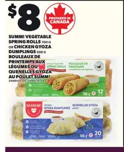 Independent City Market SUMM! VEGETABLE SPRING ROLLS, 700 G OR CHICKEN GYOZA DUMPLINGS, 500 G offer