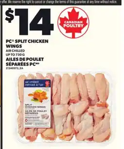 Independent City Market PC SPLIT CHICKEN WINGS, UP TO 730 G offer