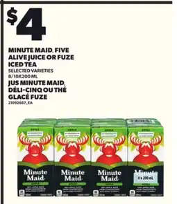 Independent City Market MINUTE MAID, FIVE ALIVE JUICE OR FUZE ICED TEA, 8/10X200 ML offer