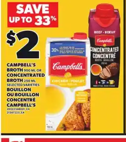 Independent City Market CAMPBELL'S BROTH, 900 ML OR CONCENTRATED BROTH, 250 ML offer