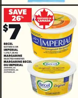 Independent City Market BECEL, 637/850 G OR IMPERIAL, 1.275/1.36 KG MARGARINE offer