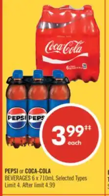 Shoppers Drug Mart PEPSI or COCA-COLA BEVERAGES offer