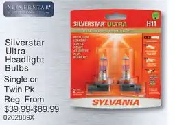 PartSource Silverstar Ultra Headlight Bulbs Single Twin offer