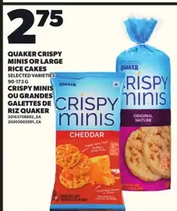 Independent City Market QUAKER CRISPY MINIS OR LARGE RICE CAKES, 90-173 G offer