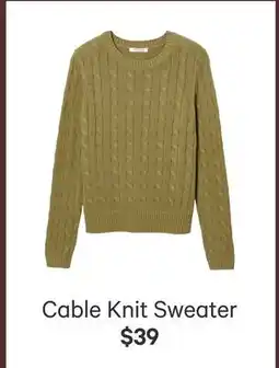 Joe Fresh Cable Knit Sweater offer