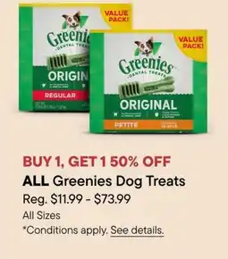 Petvalu ALL Greenies Dog Treats offer