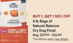 Petvalu 4 lb Bags of Natural Balance Dry Dog Food offer