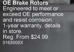 PartSource OE Brake Rotors offer