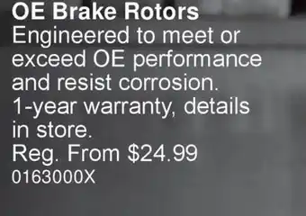 PartSource OE Brake Rotors offer