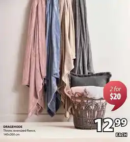 JYSK DRAGEHODE Throw, oversized fleece offer