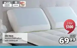 JYSK GEL TECH Memory foam pillow with cooling offer