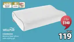 JYSK HAMMAREN Memory foam pillow with cooling gel offer