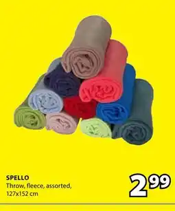 JYSK SPELLO Throw, fleece offer
