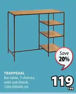 JYSK Trappedal Bar table offer