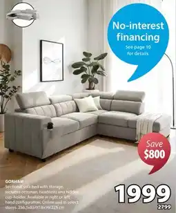 JYSK GORHAM Sectional sofa bed offer