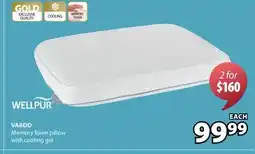 JYSK VARDO Memory foam pillow with cooling gel offer