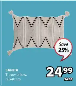 JYSK SANITA Throw pillow offer