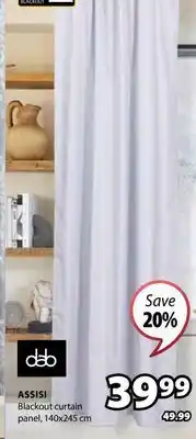 JYSK Dab Assisi Blackout curtain panel offer