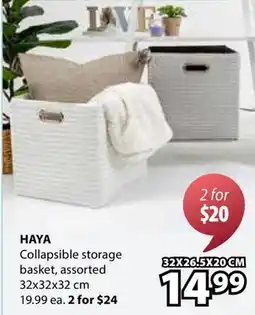 JYSK HAYA Collapsible storage basket offer
