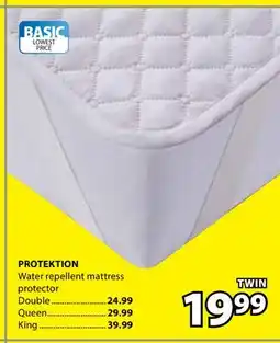 JYSK PROTEKTION Water repellent mattress protector offer