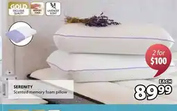 JYSK SERENITY Scented memory foam pillow offer