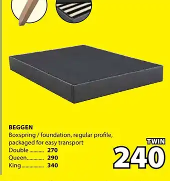 JYSK BEGGEN Boxspring offer