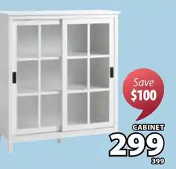 JYSK NORDBY Cabinet, 2 sliding glass doors offer