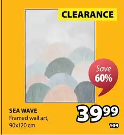 JYSK Sea Wave Framed wall art offer