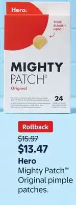 Walmart Hero Mighty Patch Patches Original pimple patches offer