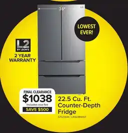 Leon's L2 Stainless Steel Counter-Depth French Door Refrigerator (22.48 Cu.Ft.) - LRQ23B4AST offer